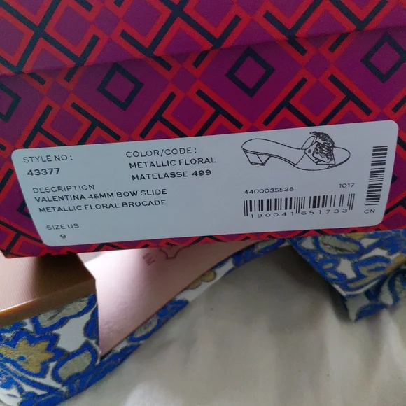 Tory Burch Blue Embellished Women's Sandals - Picture 5 of 5